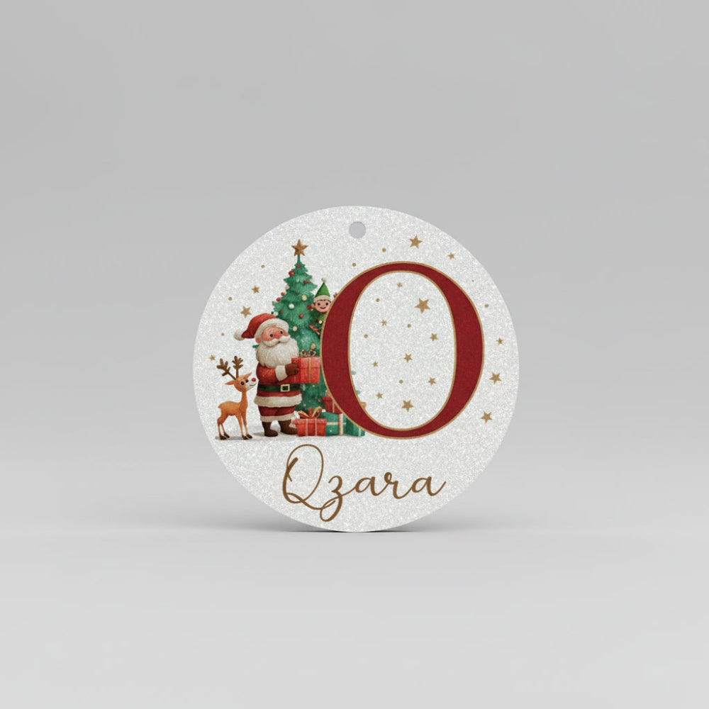 Décorations de Noël Personnalisées Initiales Nom