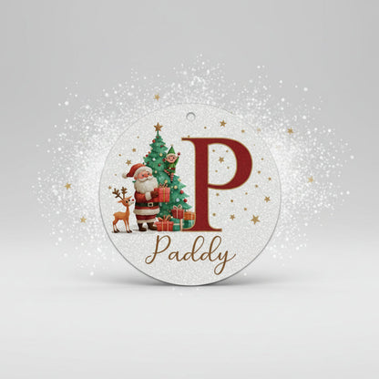 Décorations de Noël Personnalisées Initiales Nom