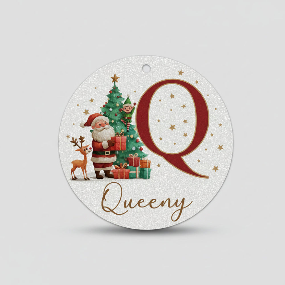 Décorations de Noël Personnalisées Initiales Nom