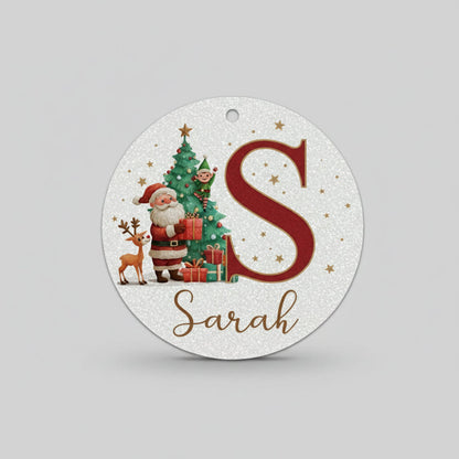 Décorations de Noël Personnalisées Initiales Nom