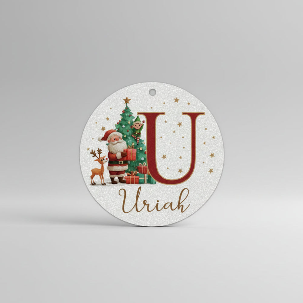 Décorations de Noël Personnalisées Initiales Nom