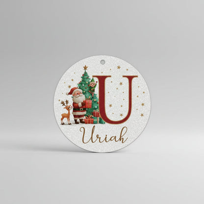 Décorations de Noël Personnalisées Initiales Nom