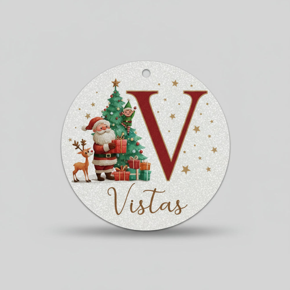 Décorations de Noël Personnalisées Initiales Nom