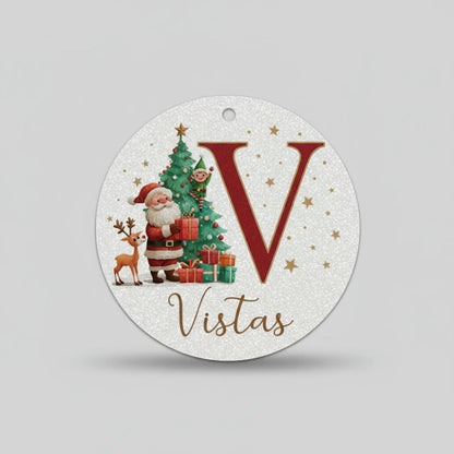 Décorations de Noël Personnalisées Initiales Nom