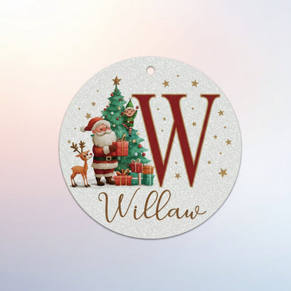 Décorations de Noël Personnalisées Initiales Nom