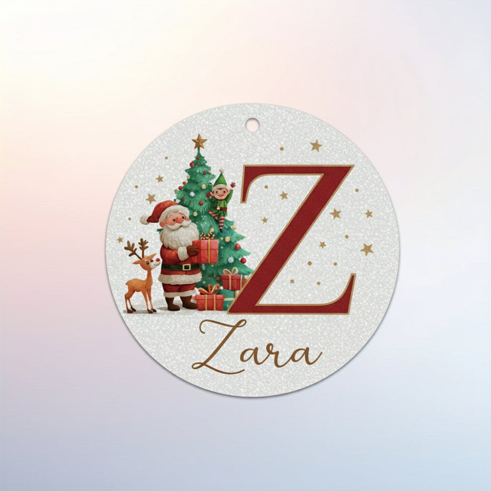 Décorations de Noël Personnalisées Initiales Nom