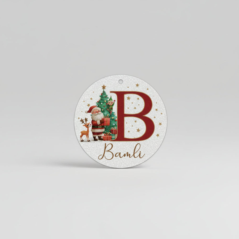 Décorations de Noël Personnalisées Initiales Nom