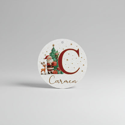 Décorations de Noël Personnalisées Initiales Nom