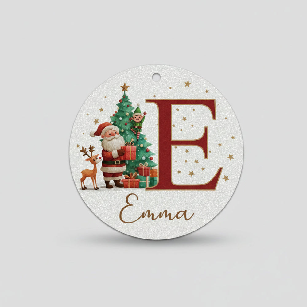 Décorations de Noël Personnalisées Initiales Nom