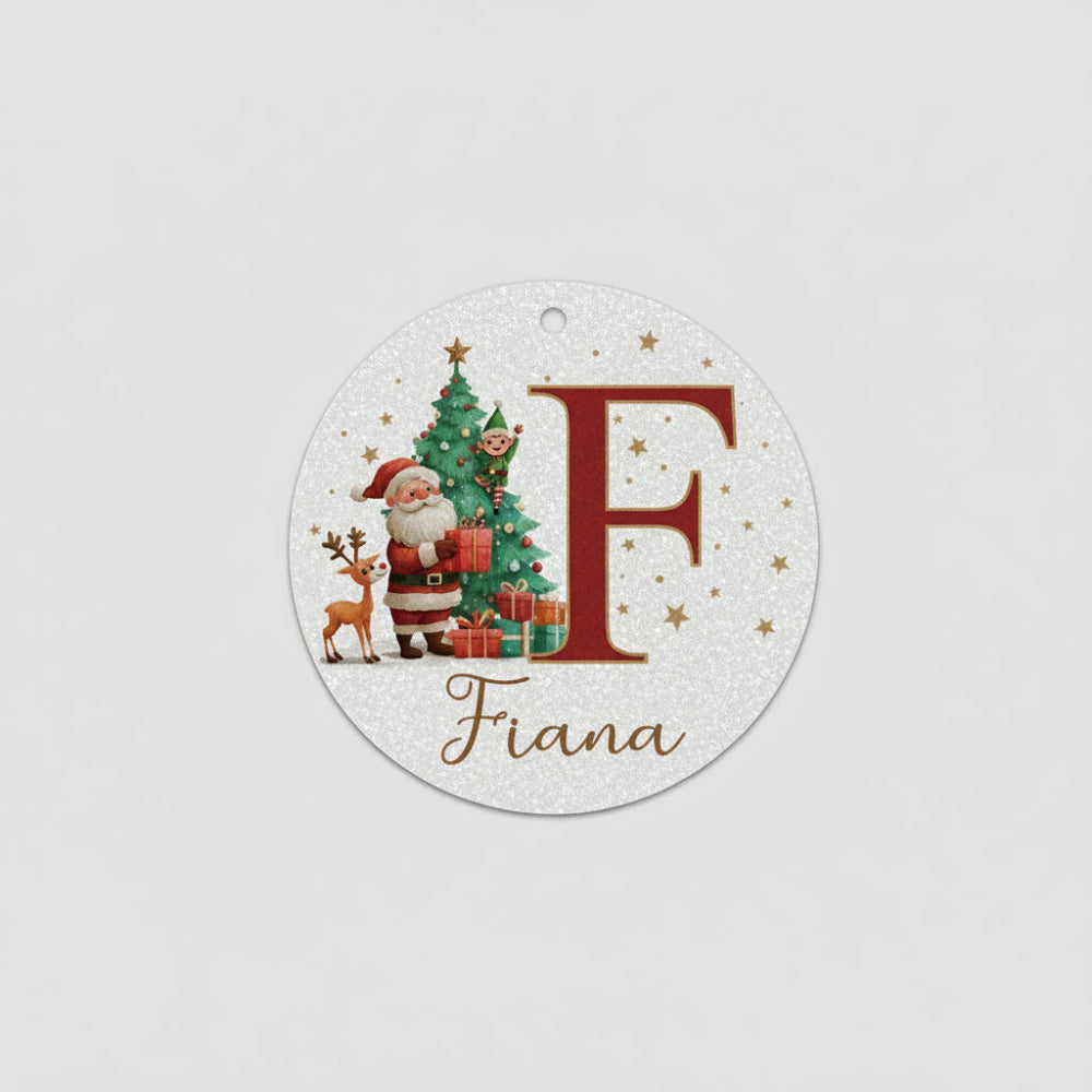 Décorations de Noël Personnalisées Initiales Nom