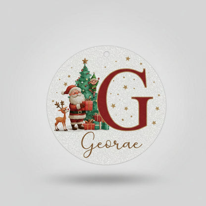 Décorations de Noël Personnalisées Initiales Nom