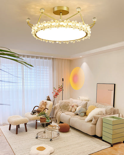 Luminaire Plafond Luxe Cristal