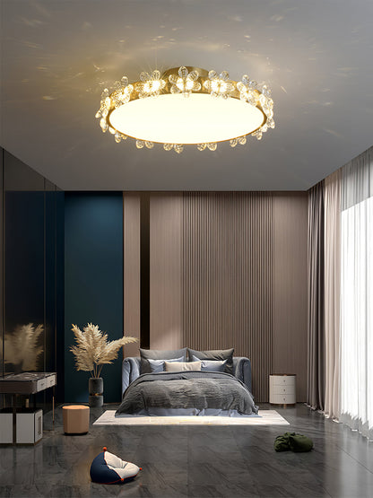 Lampe Plafond Cristal Luxe Élégant