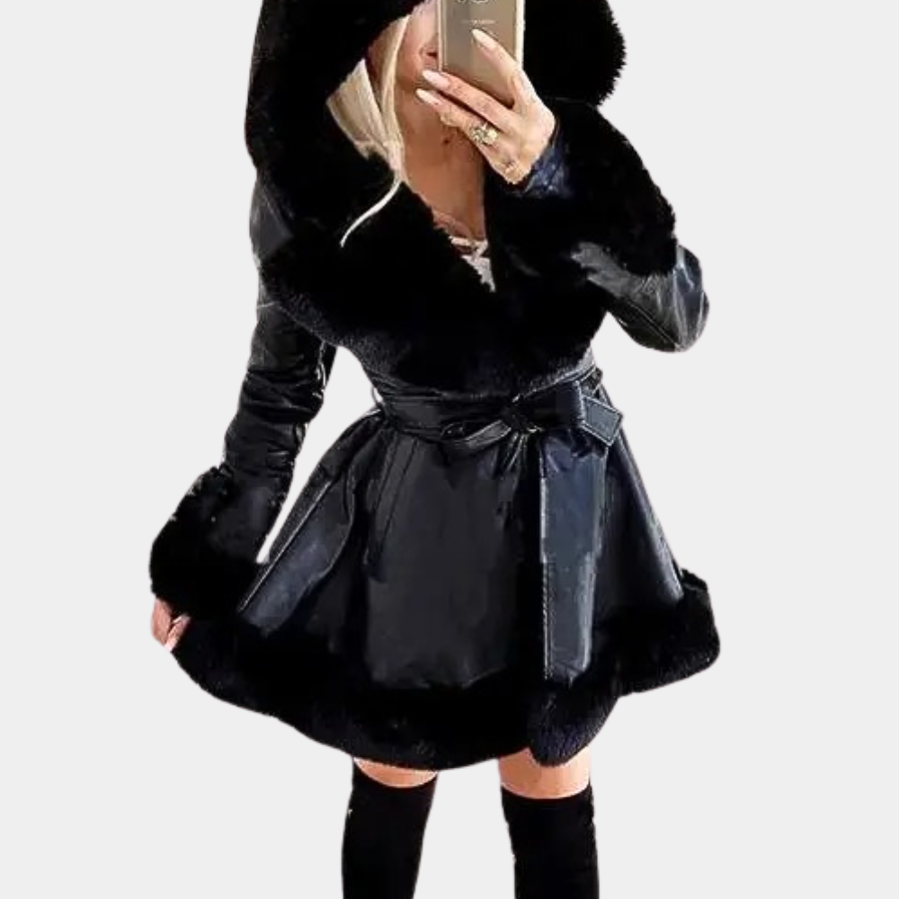 Veste Hiver Féminine Chic avec Capuche