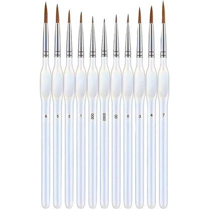 Pinceau Précision Peinture Poils Naturels Manche Ergonomique - Foivo