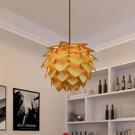 Lampe Suspendue Bois Chic pour Cuisine - Foivo