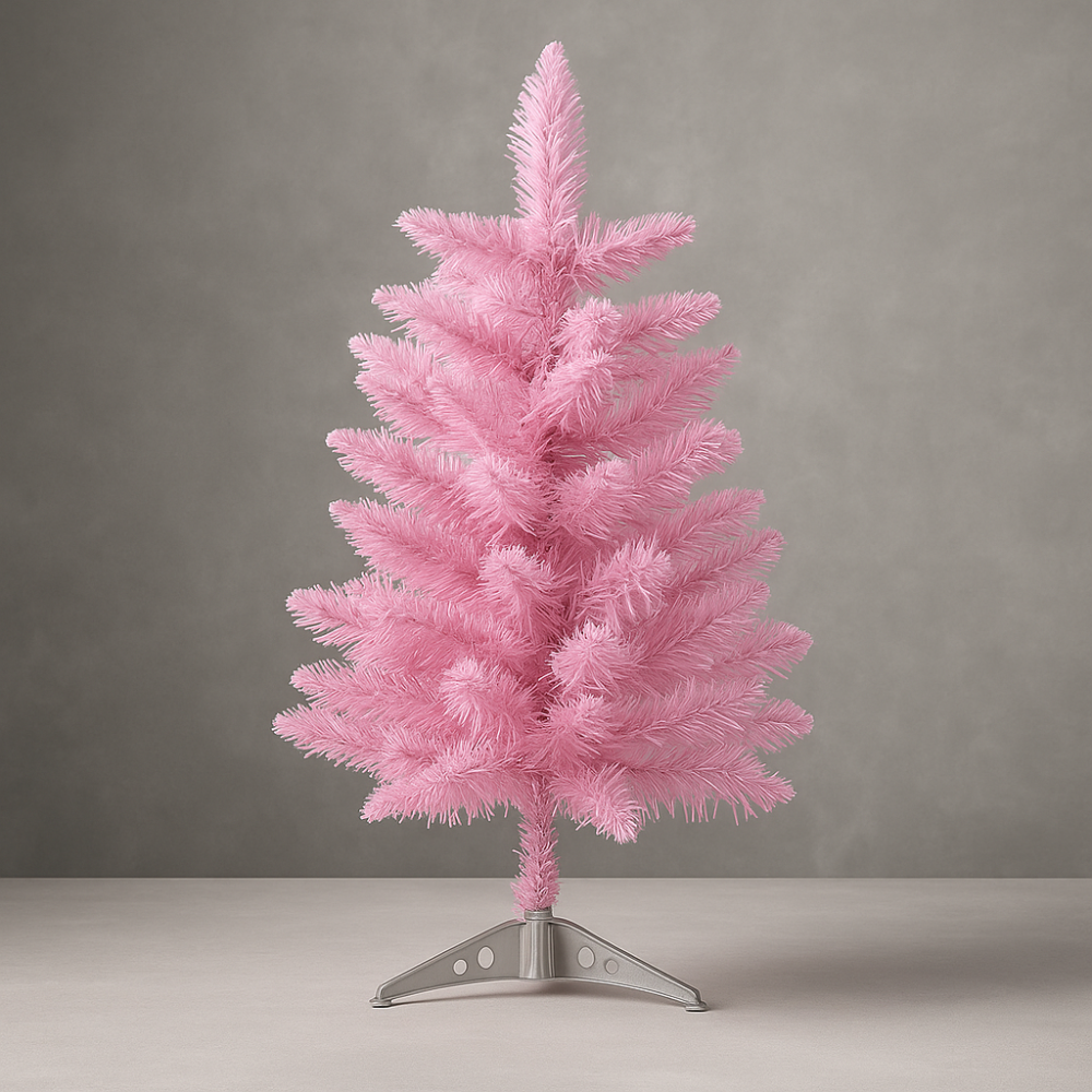 Arbre de Noël Rose Artificiel Décoration de Table Fête Hiver - BlxckFR