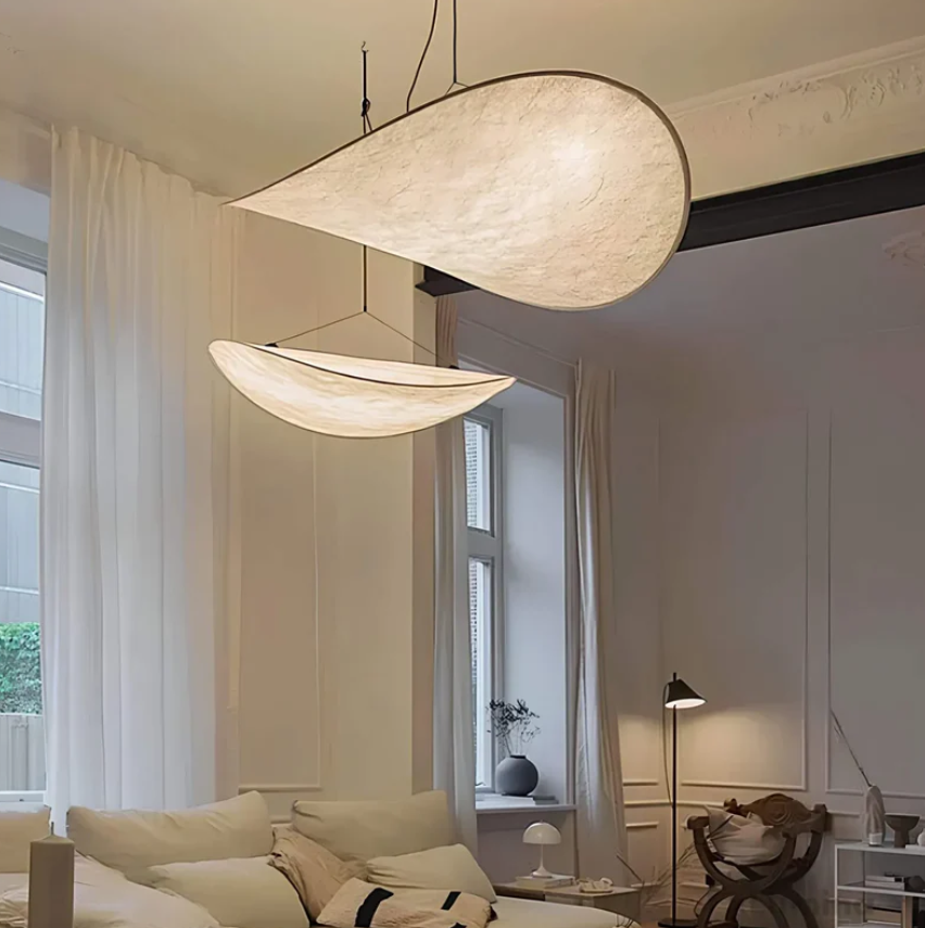 Luminaire en Soie Luxe Suspendu - Foivo
