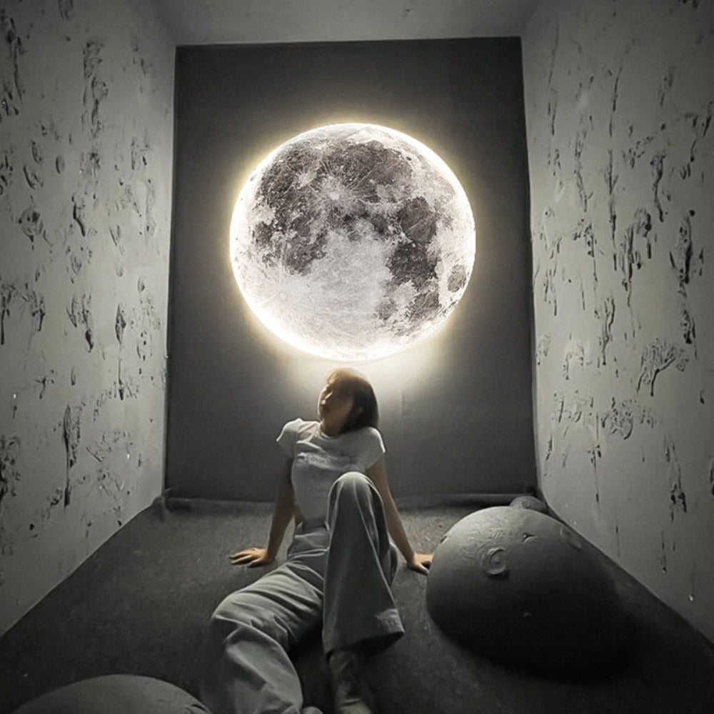 Plafonnier LED 3D Lune ou Terre 1
