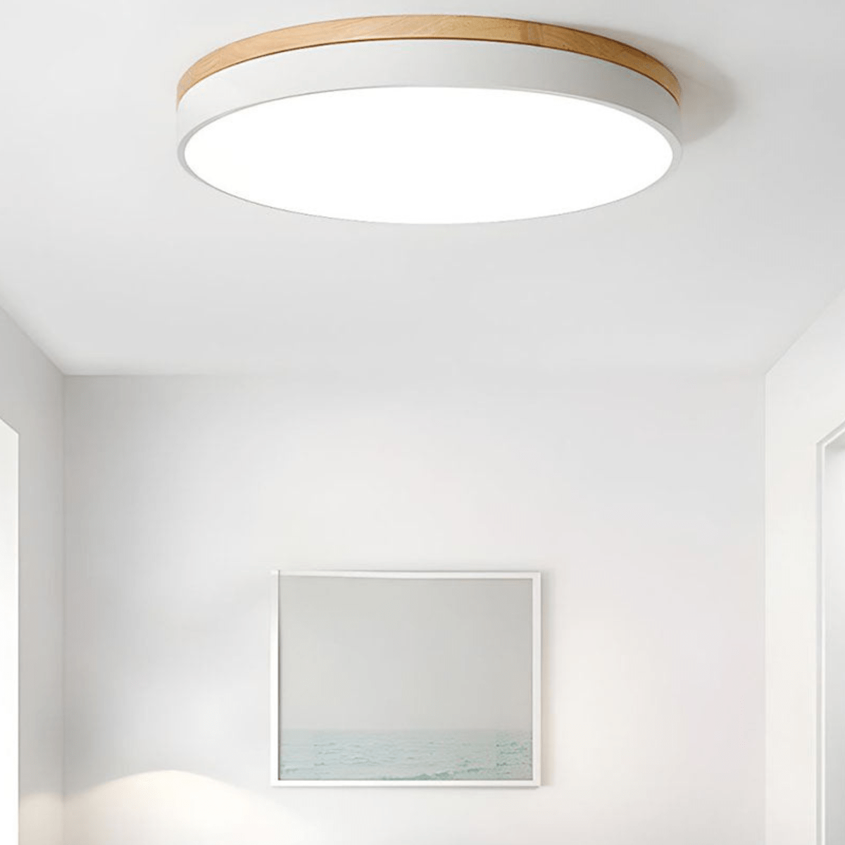 Plafonnier LED Design Naturel avec Accent Vert 7