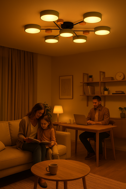 Plafonnier LED Design Ramifié Pour Salon Moderne Éclairage LED Plafond 4