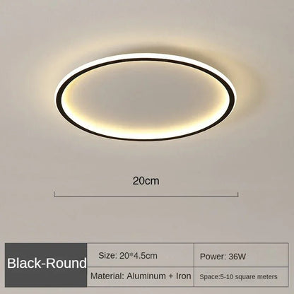 Plafonnier LED Design Rond Scandinave Lumineux Moderne