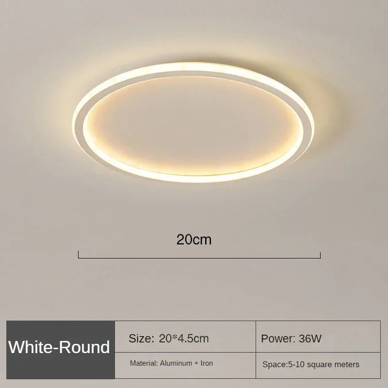 Plafonnier LED Design Rond Scandinave Lumineux Moderne