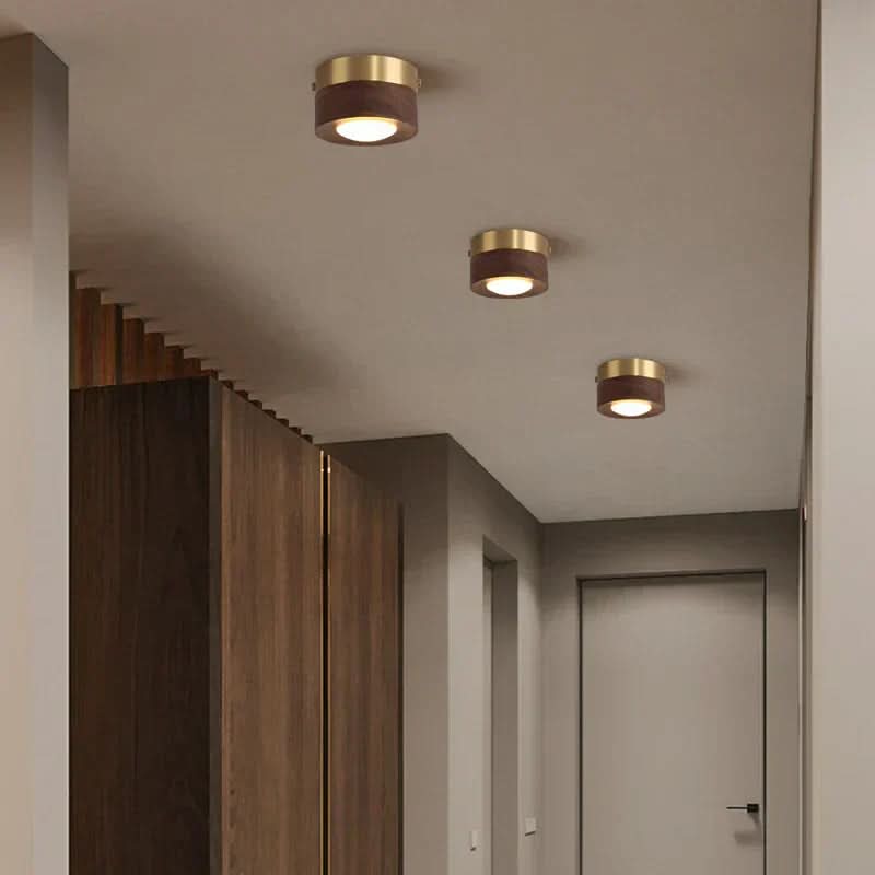 Plafonnier LED en Noyer pour Intérieur 3