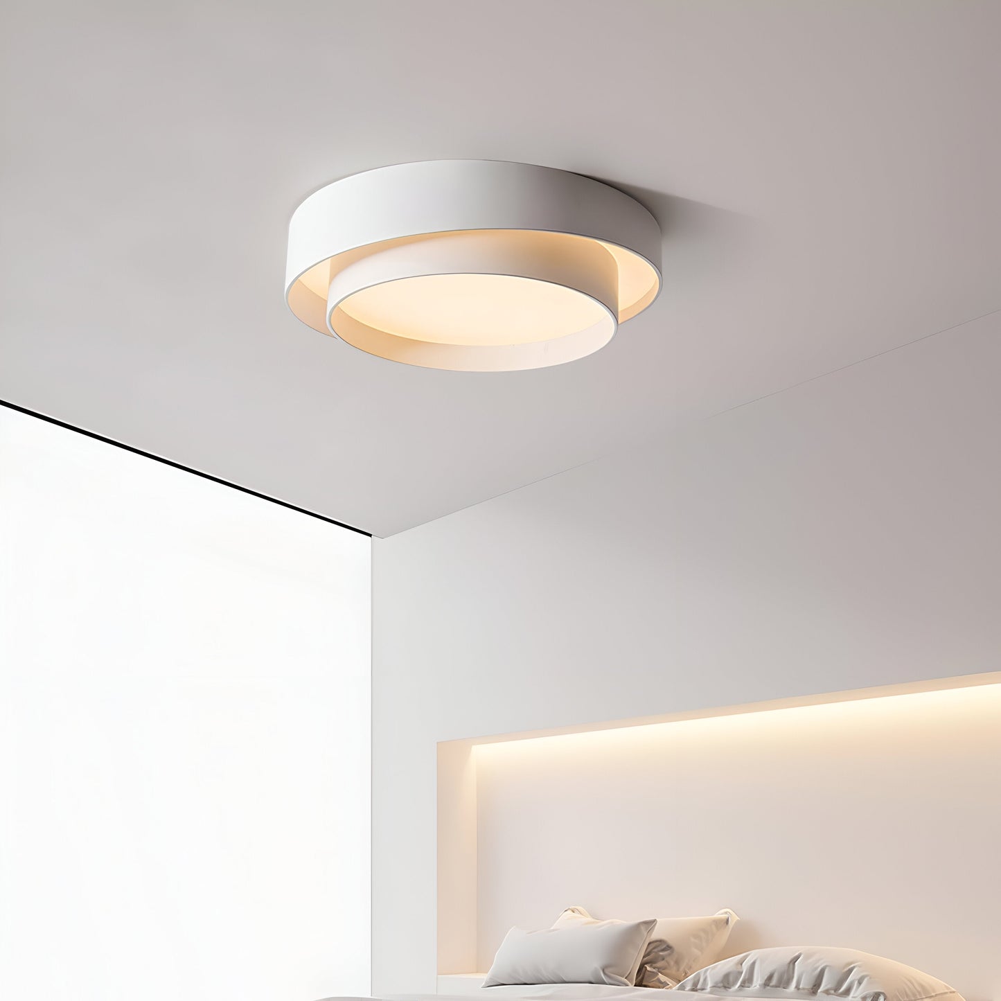 Plafonnier LED moderne en forme d'anneau pour chambre et salon 5