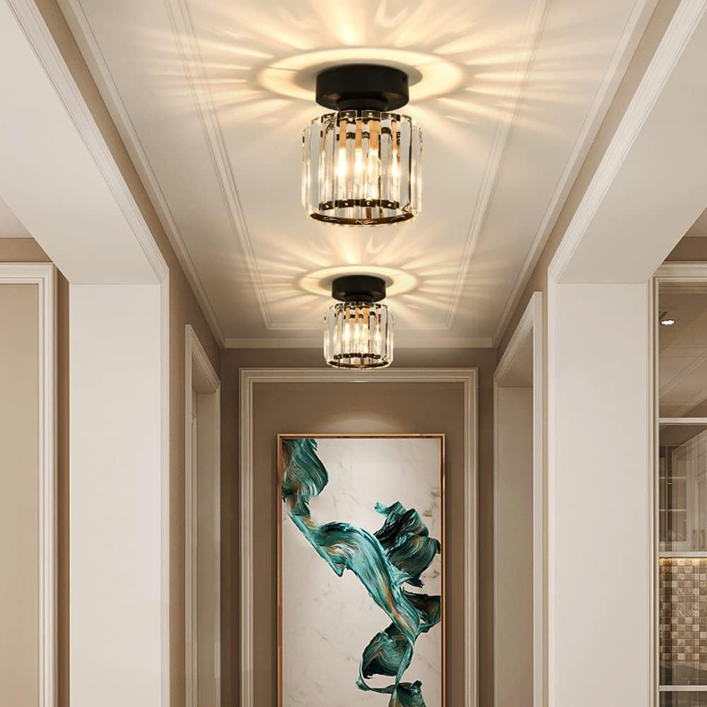 Plafonnier moderne avec accents de cristal 7