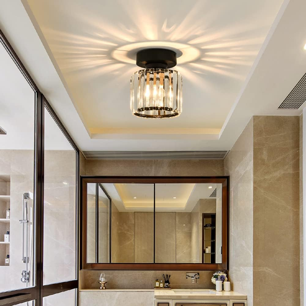 Plafonnier moderne avec accents de cristal 8