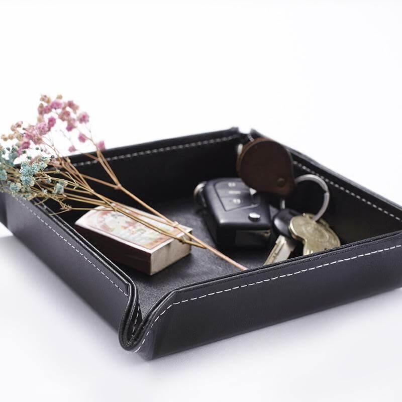 Plateau en Cuir pour Maison et Bureau 6