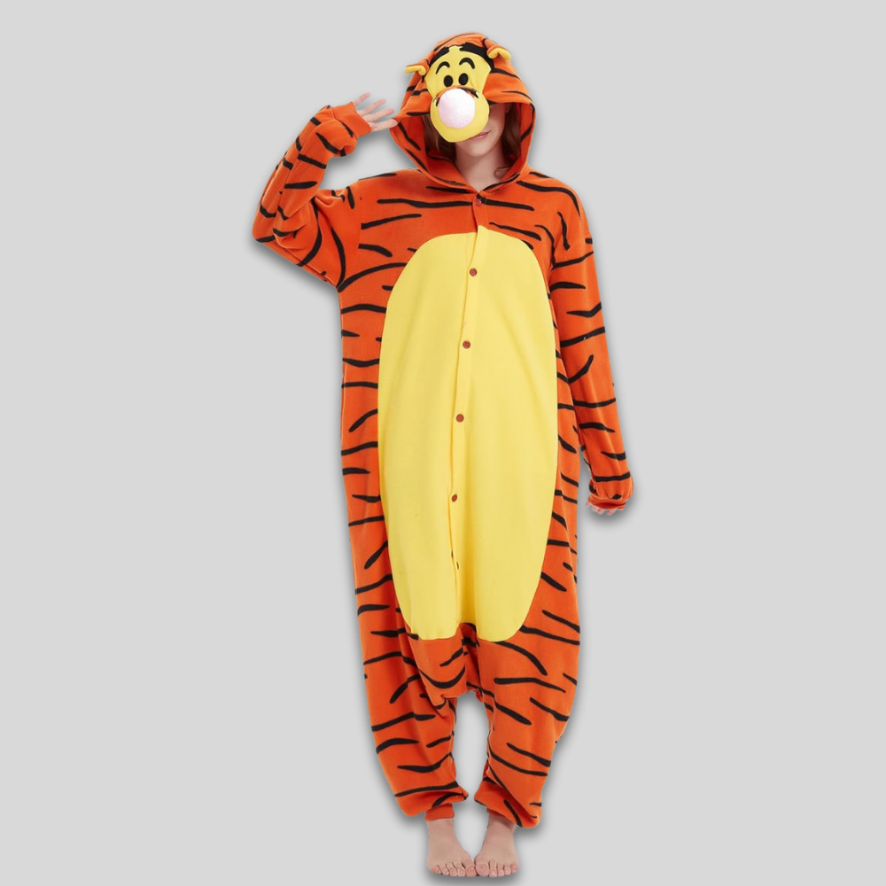 Combinaison Polaire Douillette pour Adultes Pyjama Décontracté