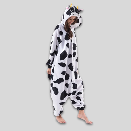 Combinaison Polaire Douillette pour Adultes Pyjama Décontracté