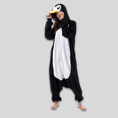 Combinaison Polaire Douillette pour Adultes Pyjama Décontracté