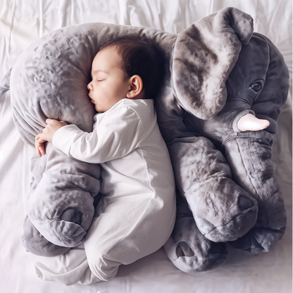 Oreiller Éléphant Doux pour Bébés et Enfants - Coussin Peluche Mignon - Foivo