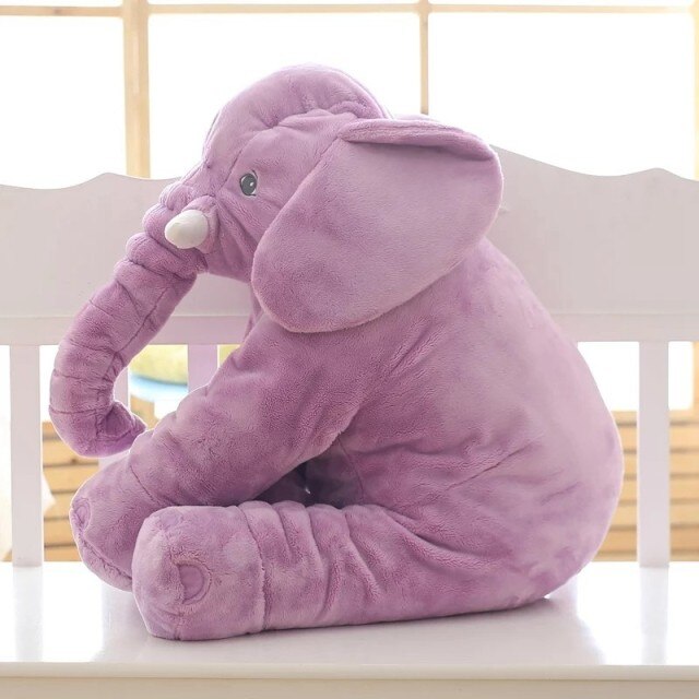 Oreiller Éléphant Doux pour Bébés et Enfants - Coussin Peluche Mignon