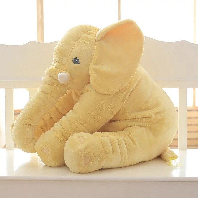Oreiller Éléphant Doux pour Bébés et Enfants - Coussin Peluche Mignon