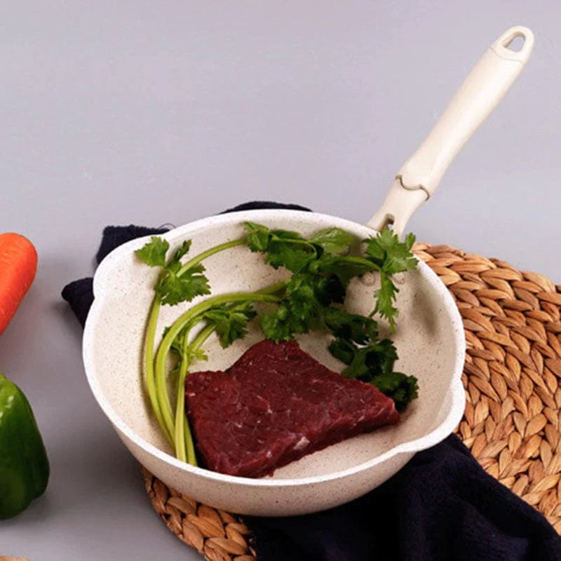 Poêle à Frire Marbrée pour Cuisine - 37,5 cm, Résistante à la Chaleur 3