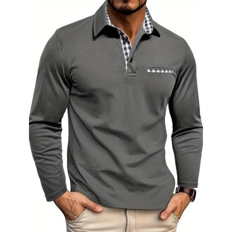 Polo Homme Manches Longues Chic Polyvalent 1
