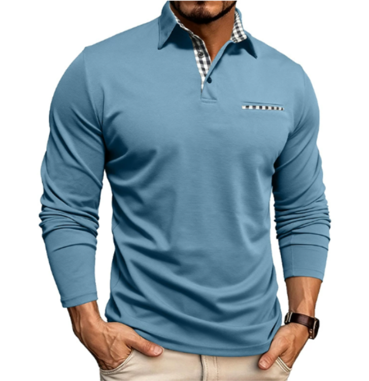 Polo Homme Manches Longues Chic Polyvalent 3