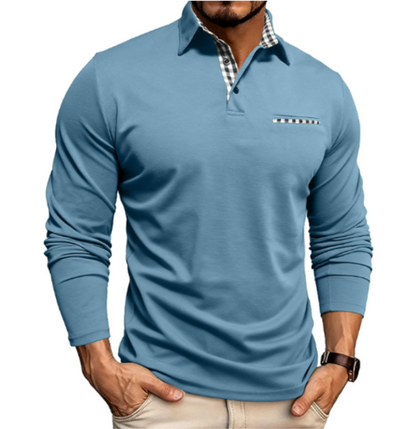 Polo Homme Manches Longues Chic Polyvalent 3