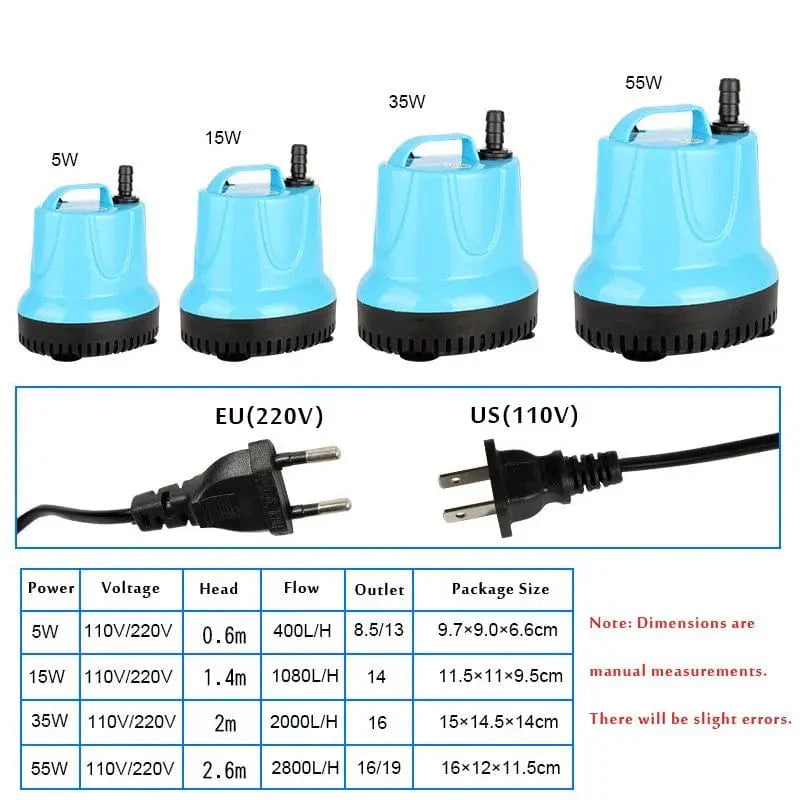 Pompe Aquarium Submersible Silencieuse Multifonctionnelle - Foivo