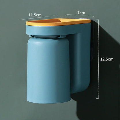 Porte Brosse À Dent Mural 2 En 1 Pratique Avec Support Gobelet Moderne 7