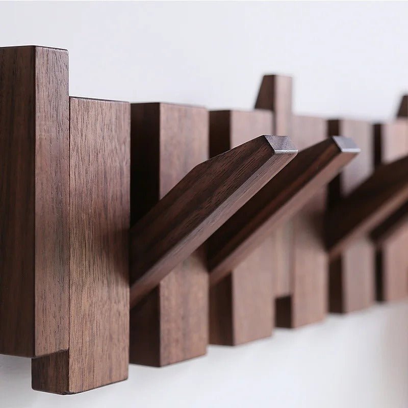 Porte-manteau Mural Bois Design Piano avec Crochets - Foivo