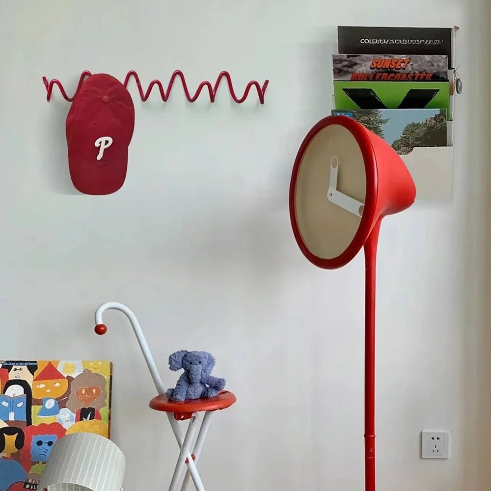 Porte-manteau Mural Fer Forgé Design Ondulé avec Crochets