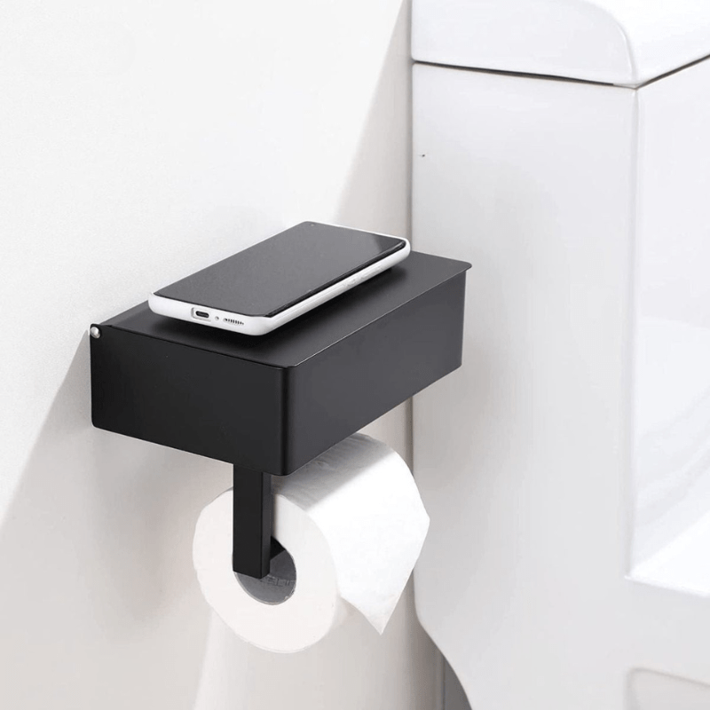 Porte Papier Toilette Sur Pied Avec Rangement Multifonctionnel Moderne 1