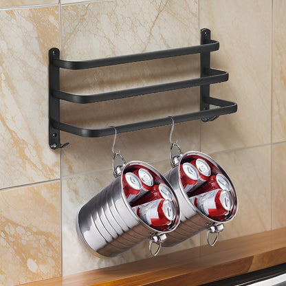 Porte-serviettes Mural Aluminium Multi-niveaux Salle de Bain