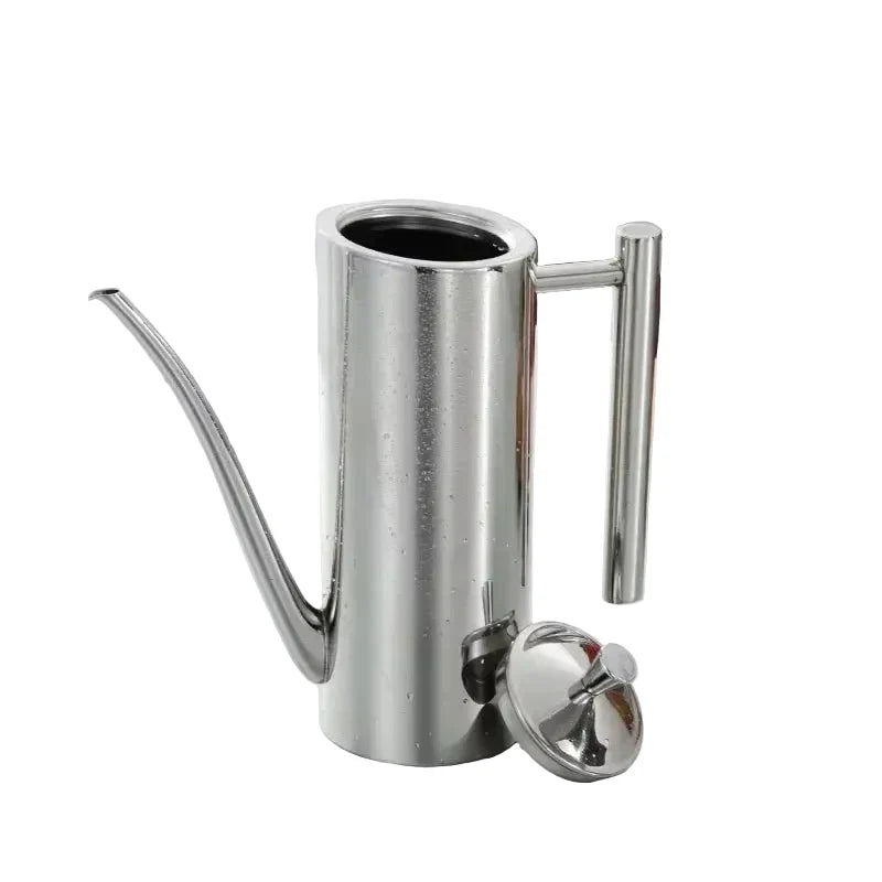 Pot à huile en acier inoxydable avec bec verseur ergonomique pour cuisine 0
