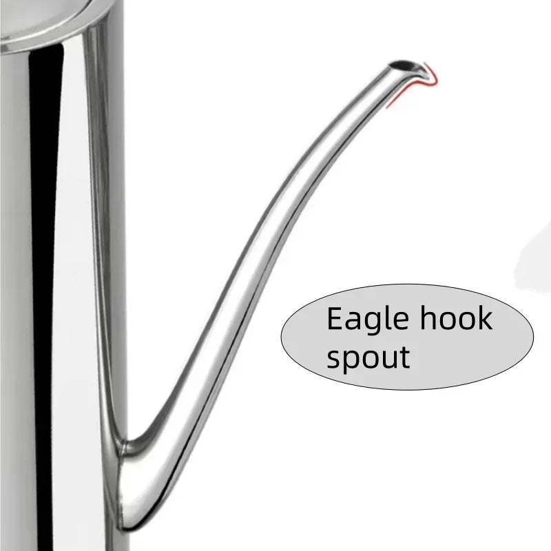 Pot à huile en acier inoxydable avec bec verseur ergonomique pour cuisine 4